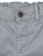Short chino extensible pour uniforme de bébé et petit garçon