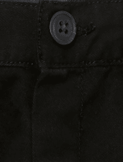 Paquete de 3 pantalones cortos chinos elásticos de uniforme para bebés y niños pequeños