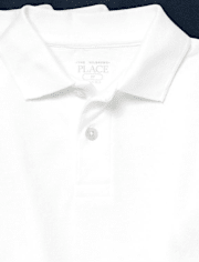 Lot de 10 polos uniformes en piqué pour bébés et tout-petits garçons