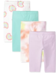Toddler Girls Print Capri Leggings 4-Pack