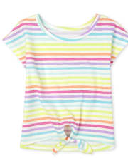 Baby And Toddler Girls Striped Tie Front Top