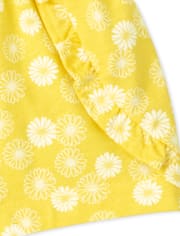 Barboteuse fleurie à volants pour bébés et petites filles