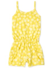 Barboteuse fleurie à volants pour bébés et petites filles