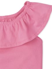 Toddler Girls Floral Flutter Tank Top 4-Piece Set