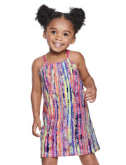 Baby And Toddler Girls Print High Low Dress