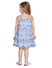 Baby And Toddler Girls Mommy And Me Floral Chevron Halter Dress