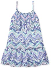 Baby And Toddler Girls Mommy And Me Floral Chevron Halter Dress