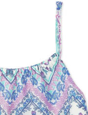 Baby And Toddler Girls Mommy And Me Floral Chevron Halter Dress