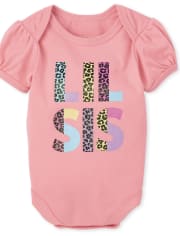 Baby Girls Matching Family Lil Sis Graphic Bodysuit