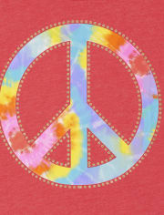 Girls Peace Sign Graphic Tee