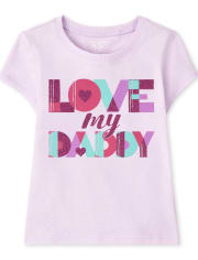 Camiseta con estampado de papá para bebés y niñas pequeñas