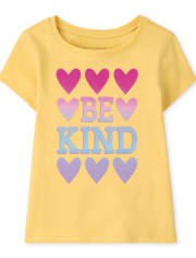 Camiseta estampada Be Kind para bebés y niñas pequeñas