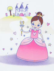 Baby And Toddler Girls Princess Graphic Tee