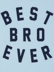 Baby And Toddler Boys Matching Family Best Bro Ever Graphic Tee
