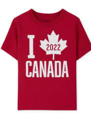 tout-petit T-shirt imprimé Feuille d'érable de la fête du Canada