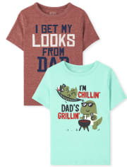 Baby And Toddler Boys Dad Graphic Tee 2-Pack