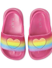 Toddler Girls Rainbow Heart Slides