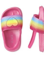 Toddler Girls Rainbow Heart Slides