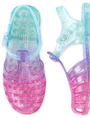 Sandalias de gelatina con purpurina para niñas