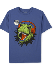 Camiseta con gráfico de dinosaurio para niños