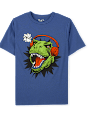 Camiseta con gráfico de dinosaurio para niños