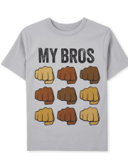 Camiseta estampada My Bros para niños