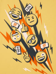 Camiseta con estampado de emoji para niños