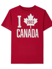 T-shirt graphique unisexe pour enfants, fête du Canada, feuille d'érable
