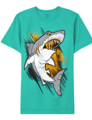Camiseta con gráfico de tiburón para niños