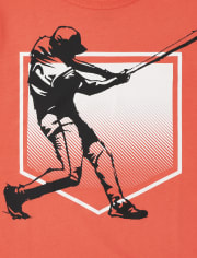 Camiseta estampada de béisbol para niños