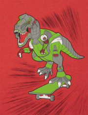Paquete de 2 camisetas gráficas de Robo Dino para niños