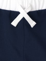 Shorts de rizo francés con rayas laterales para niños pequeños, paquete de 3