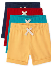 Toddler Boys French Terry Shorts 4-Pack