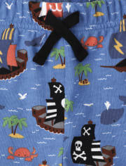 Paquete de 3 pantalones cortos piratas de rizo francés para niños pequeños