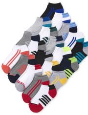 Boys Cushioned Ankle Socks 20-Pack