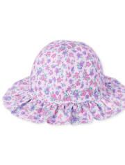 Sombrero de pescador floral para niñas pequeñas