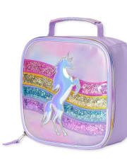 Girls Confetti Shaker Unicorn Lunchbox