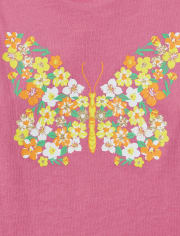 Girls Butterfly Strappy Tank Top