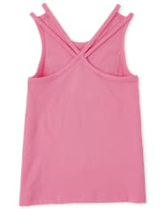 Girls Butterfly Strappy Tank Top