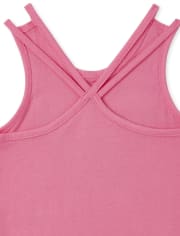 Girls Butterfly Strappy Tank Top