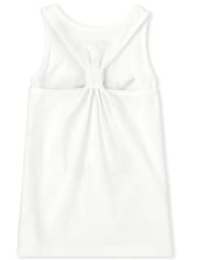 Niñitas Top sin mangas con estampado de nudo en la parte posterior