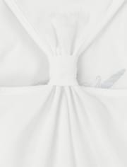 Niñitas Top sin mangas con estampado de nudo en la parte posterior