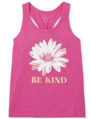 Girls Be Kind Knot Back Tank Top