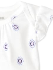 Baby Girls Peacock Ruffle Bodysuit 5-Pack