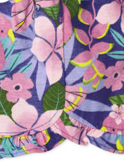 Lot de 2 shorts à volants et flamants roses pour bébé fille
