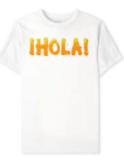 Camiseta gráfica Hola unisex para niños