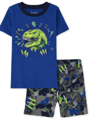 Boys Dino Snug Fit Cotton Pajamas