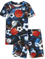 Boys Sports Snug Fit Cotton Pajamas