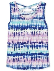 Girls Print Cross Back Tank