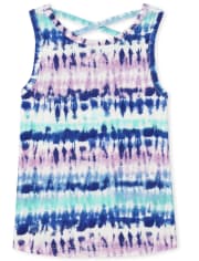 Girls Print Cross Back Tank